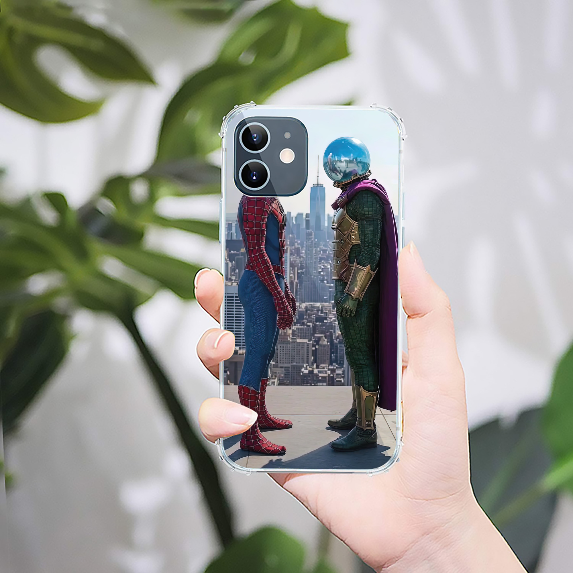 （画像用） Spider Man スパイダーマン 【iPhone 12シリーズ対応】透明スマホケース（クリアソフトケース）